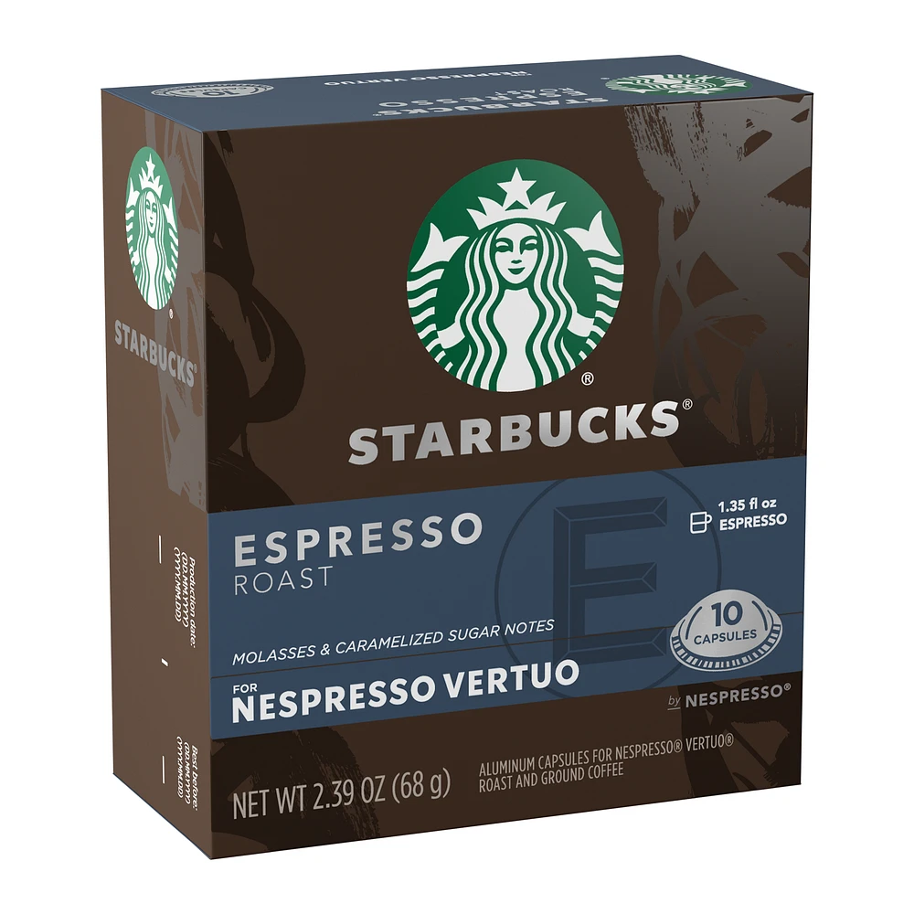 Starbucks® Espresso Dark Roast Capsules for Nespresso® Vertuo