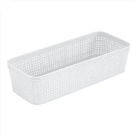 Ensemble de paniers de rangement en plastique tressé 6 pièces