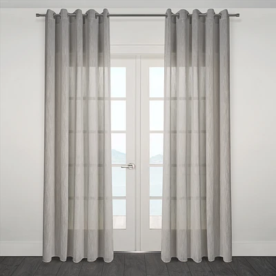 Novarra Wide Semi Sheer Jacquard Grommet Panel