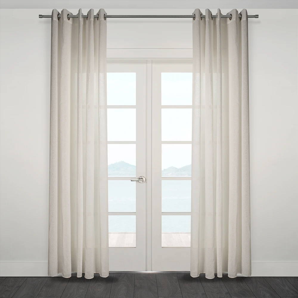 Ortona Wide Semi Sheer Jacquard Grommet Panel