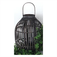 Brown Lantern with Stripe Look - 12.25"