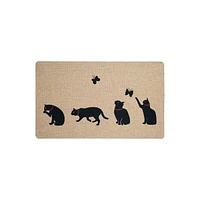 Cats with Collar Doormat - 2,5 ft