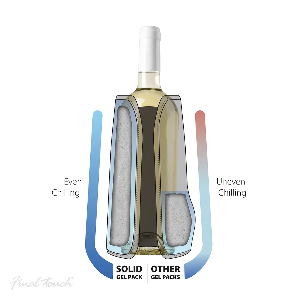 Refroidisseur de bouteille de vin par Final Touch - Noir