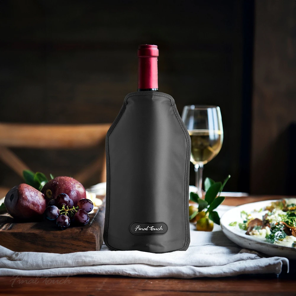 Refroidisseur de bouteille de vin par Final Touch - Noir