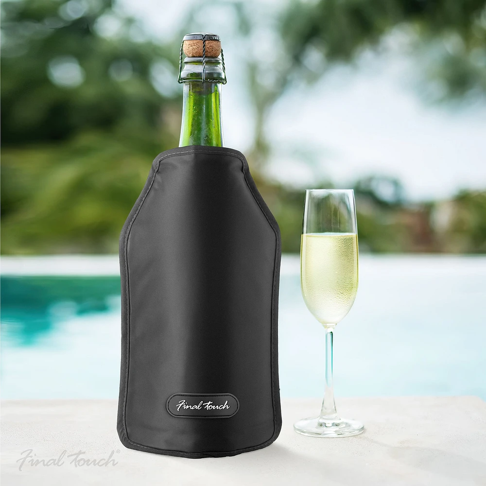 Refroidisseur de bouteille de vin par Final Touch - Noir