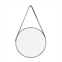 Miroir rond noir suspendu Tally  - 15 po