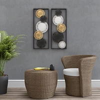 Thierry Set of 2 Wall Decor - White/Gold/Black