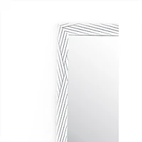 Tory Triangles Door Mirror - White/Grey