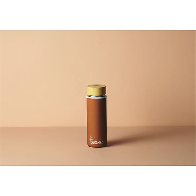 3-in-1 Sustainable Glass and Bamboo Tumbler - Cinnamon