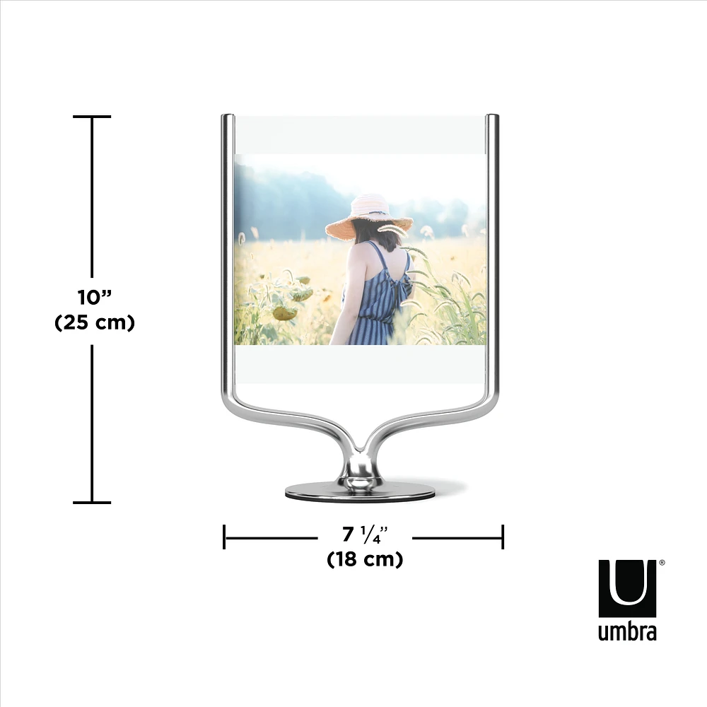 Wishbone Chrome Floatting Picture Frame by Umbra