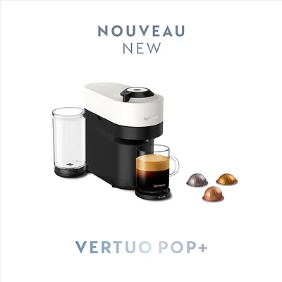 Breville Nespresso Vertuo POP+ Machine à espresso et café - Blanc noix de coco 