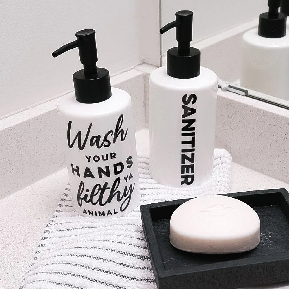 Distributeur de lotion « Wash Your Hands » – 7 po