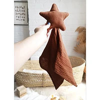 Doudou, étoile, ensemble de 2 - Rouille et Marron