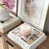 Pink Glass Scented Candle