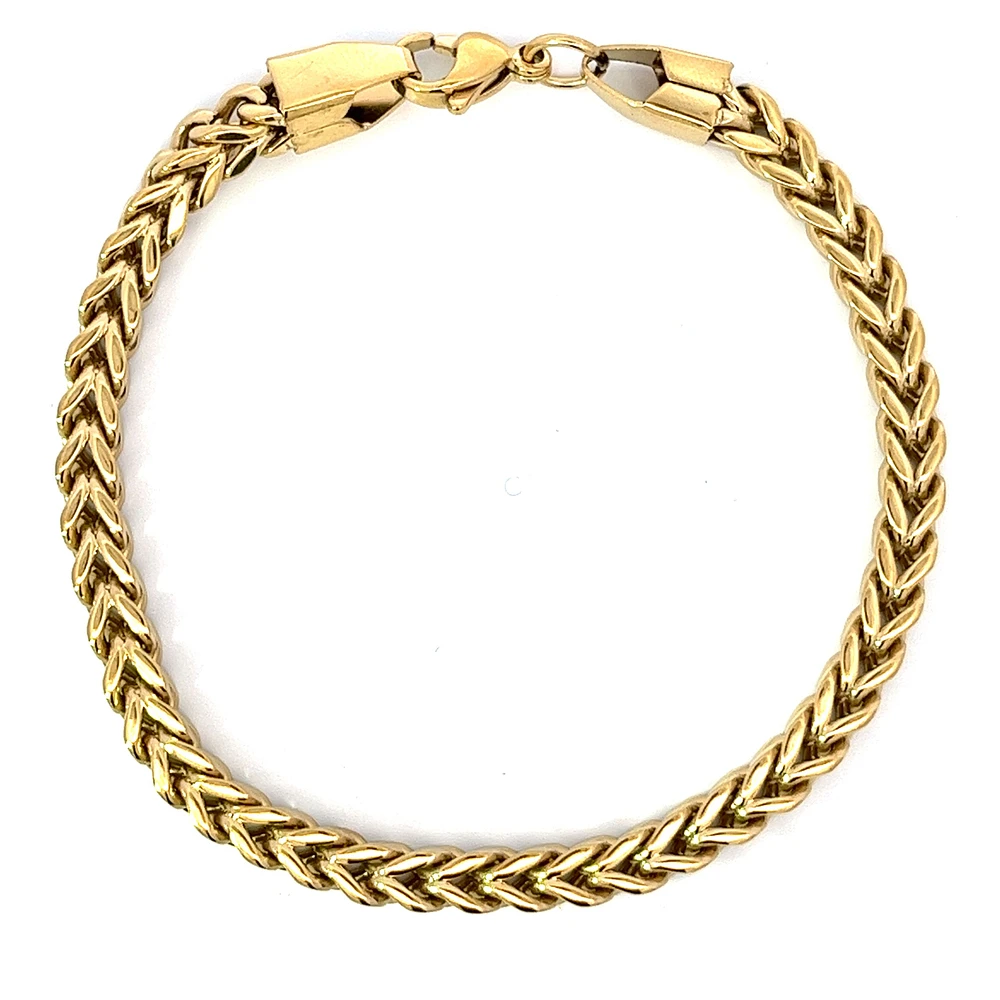 Bracelet à maillons Franco 5 mm plaqué 18k par Luenzo