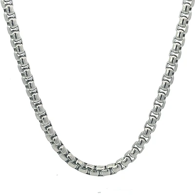 Luenzo 5mm Box Link Chain 24" Necklace