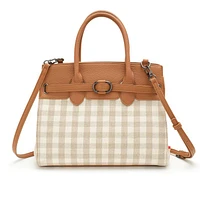 Maude Top Handle Shoulder Bag - Plaid