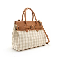 Maude Top Handle Shoulder Bag - Plaid