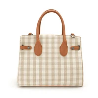 Maude Top Handle Shoulder Bag - Plaid