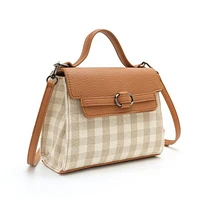 Iris Top Handle Crossbody - Plaid