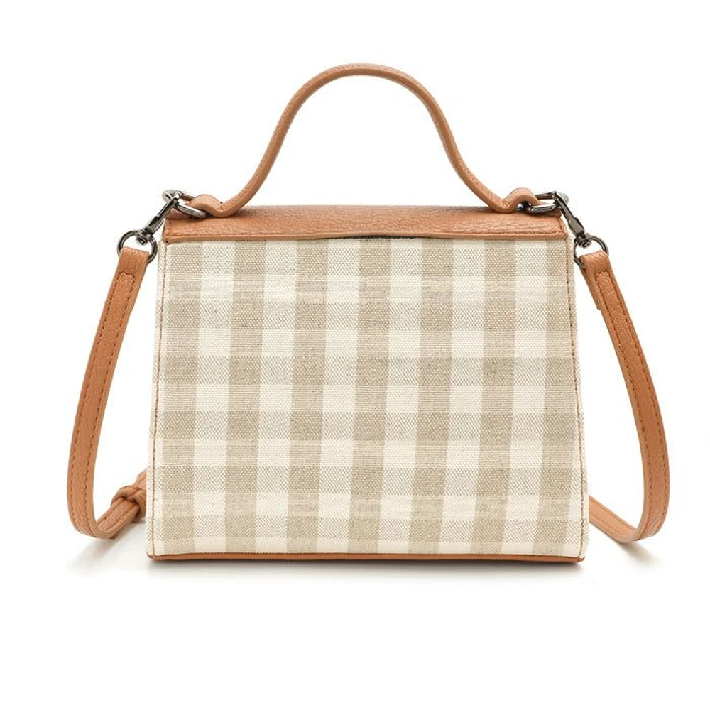 Iris Top Handle Crossbody - Plaid