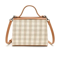 Iris Top Handle Crossbody - Plaid