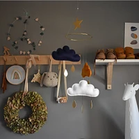 Cloud Mobile -Navy, Ocher, & White