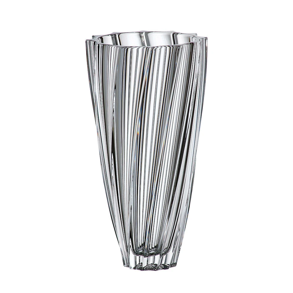 Crystal Bohemia Scallop Vase 30.5cm by Brillant