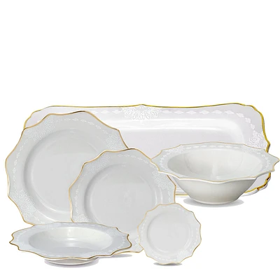 Beauman 26-Piece Bone China Dinnerware Set by Brilliant