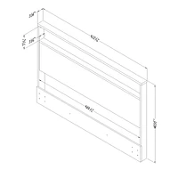 Tête de Lit double/grand avec espace de rangement ouvert Tao en noyer par South Shore Furniture