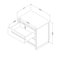 Tao 2-Drawer Nightstand in Grey Oak by South Shore Furniture