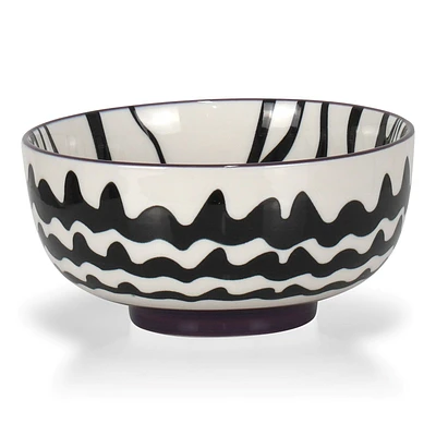 Chevron Black Bowl - 14 cm by Intercontinental