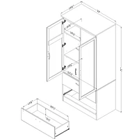 Armoire-penderie Acapella en chêne gris par South Shore Furniture