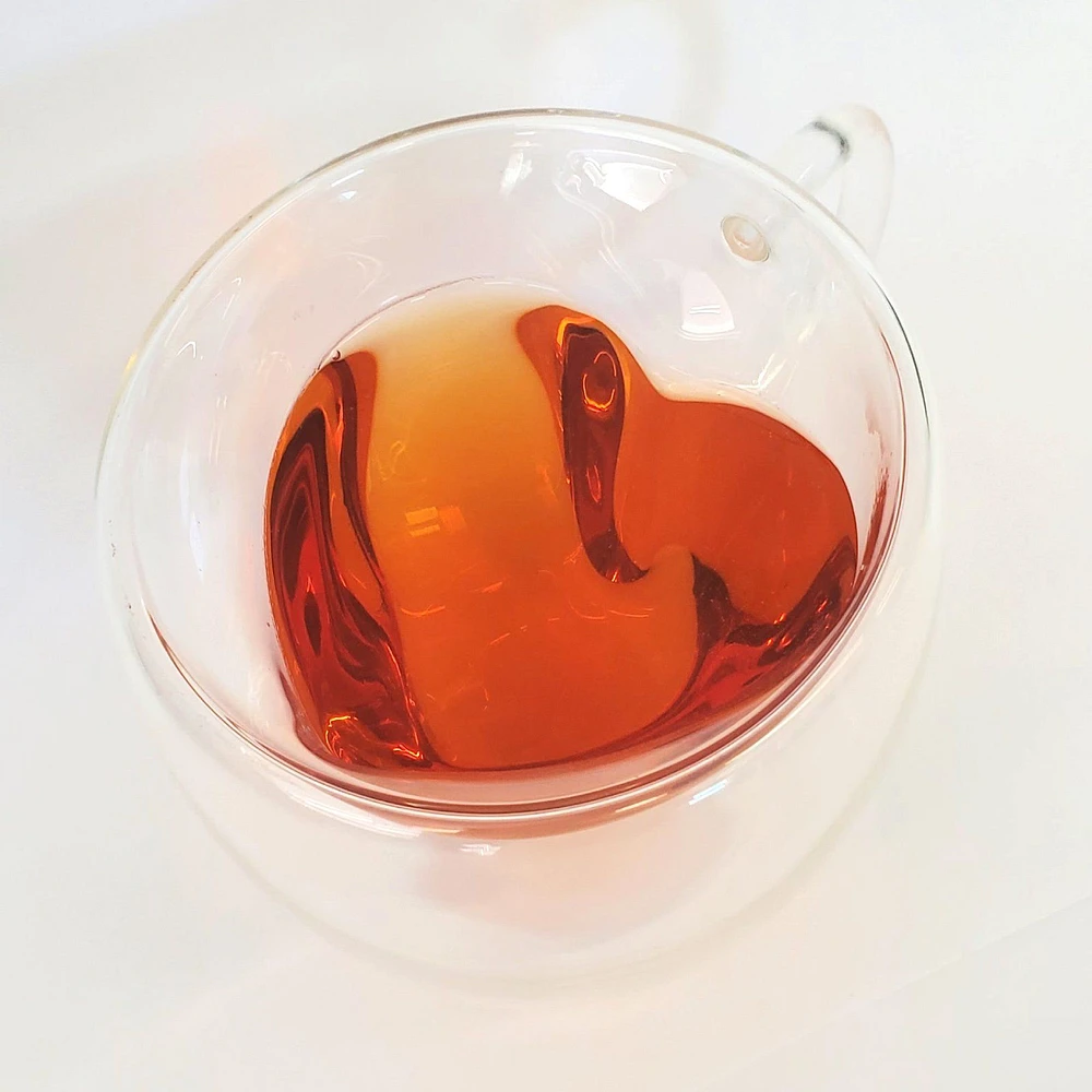Double Wall Heart Shaped Mug, Set of 2 - 350ml