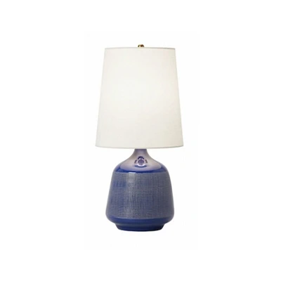 21"H Midnight Blue Ceramic Table Lamp by Luce Lumen