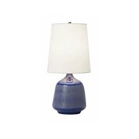 21"H Midnight Blue Ceramic Table Lamp by Luce Lumen