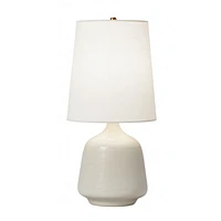 21"H White Ceramic Table Lamp by Luce Lumen