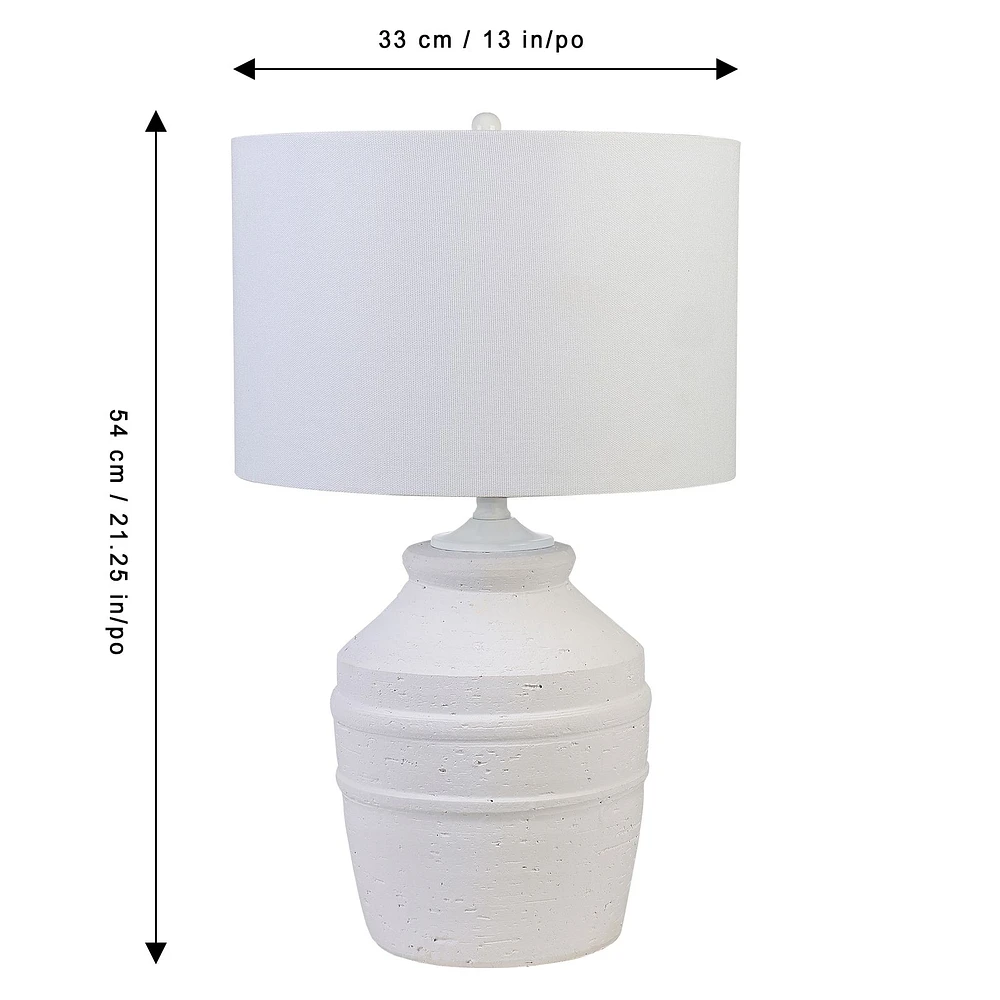 Tyra Table Lamp - White