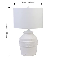 Tyra Table Lamp - White