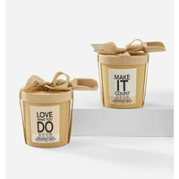 Set of 2 Fragrance Free Bath Salt & Wood Spoon Gift Set - Assorted