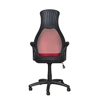 Chaise de Bureau  « Milan » - Noir/Rouge