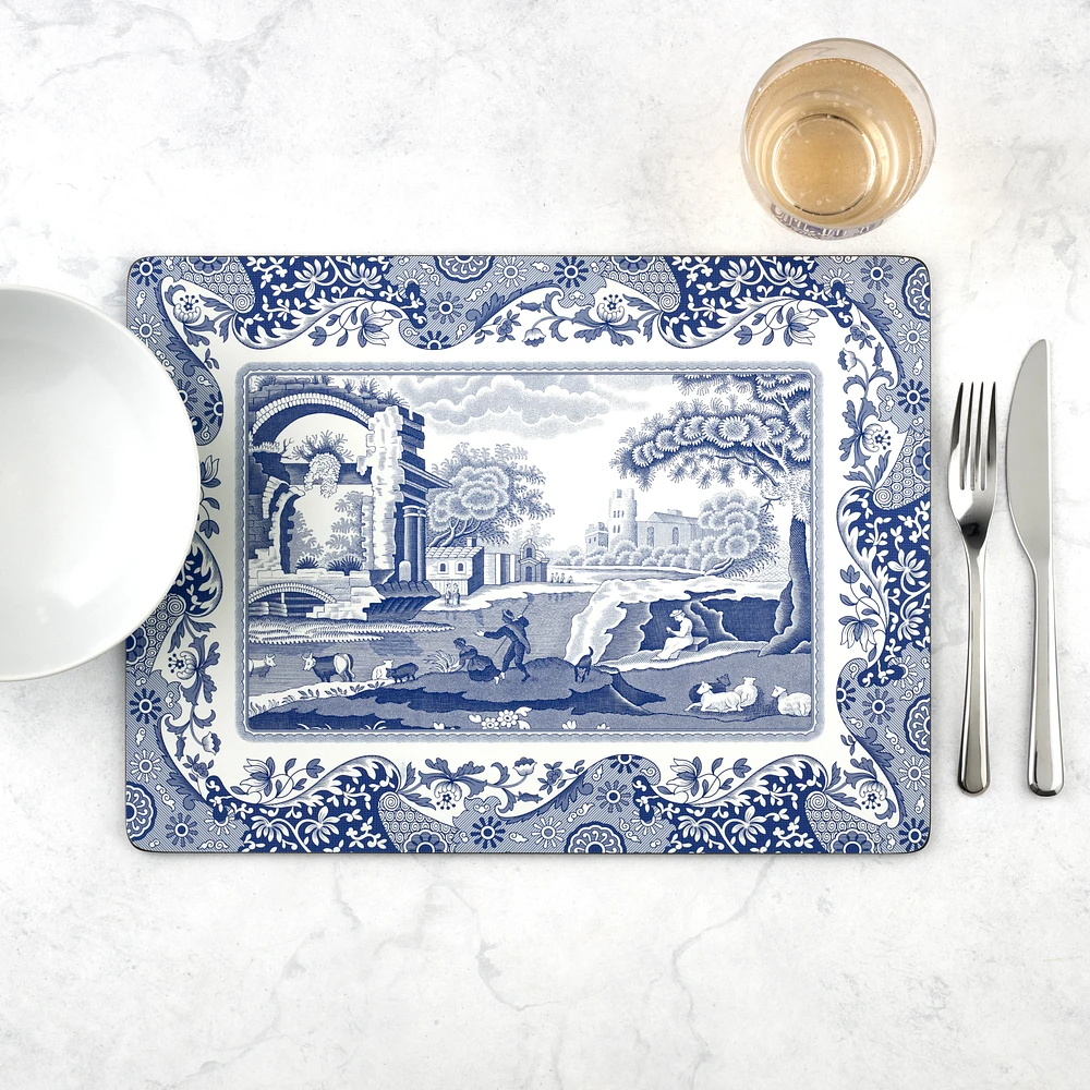 Set of 4 Blue Italian Placemats by Pimpernel