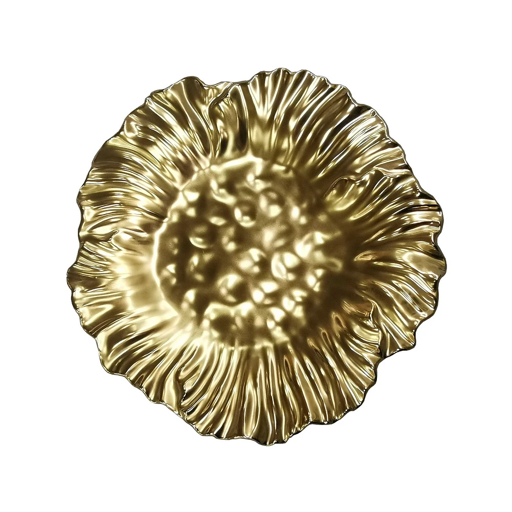 Elegance Set of 2 Gold Sunflower Plate 8.75