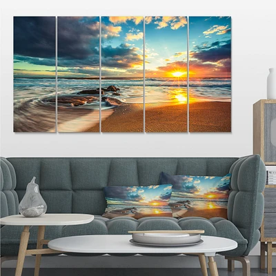 Beautiful Cloudscape over the Sea Canvas Art Print - 4-5 Panels