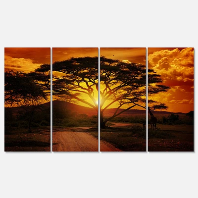 Toile « African Sunset with Lonely Tree