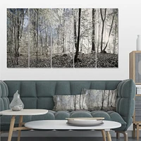 Dark Morning the Forest 4 Canvas Wall Art