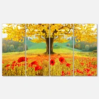 Beautiful Autumn Yellow Tree  Canvas Wall Art