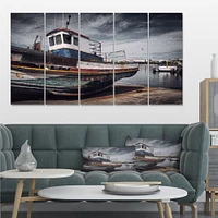 Old Fishing Boat Canvas Wall Art Panels