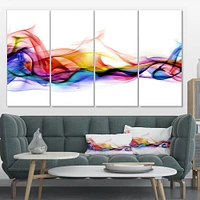 Abstract Smoke Canvas Wall Art - 4 Panels