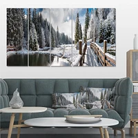 Winter Morning Panorama Canvas Wall Art Panels